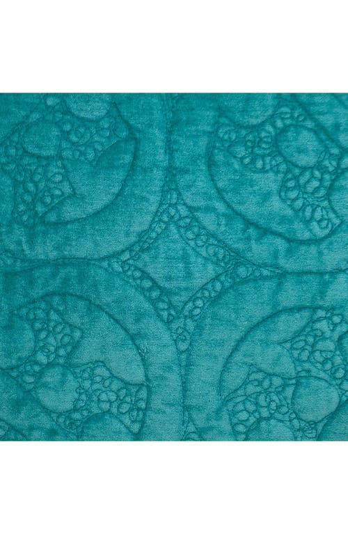 Parkland Collection Tufted Velvet Square Throw Pillow In Aqua