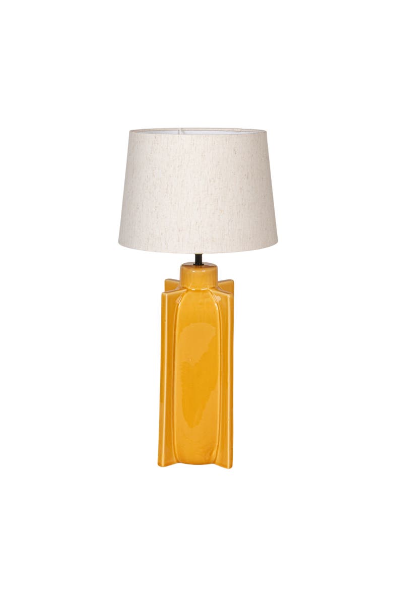 Table Lamp with Crossed Base, Main, color, Yellow
