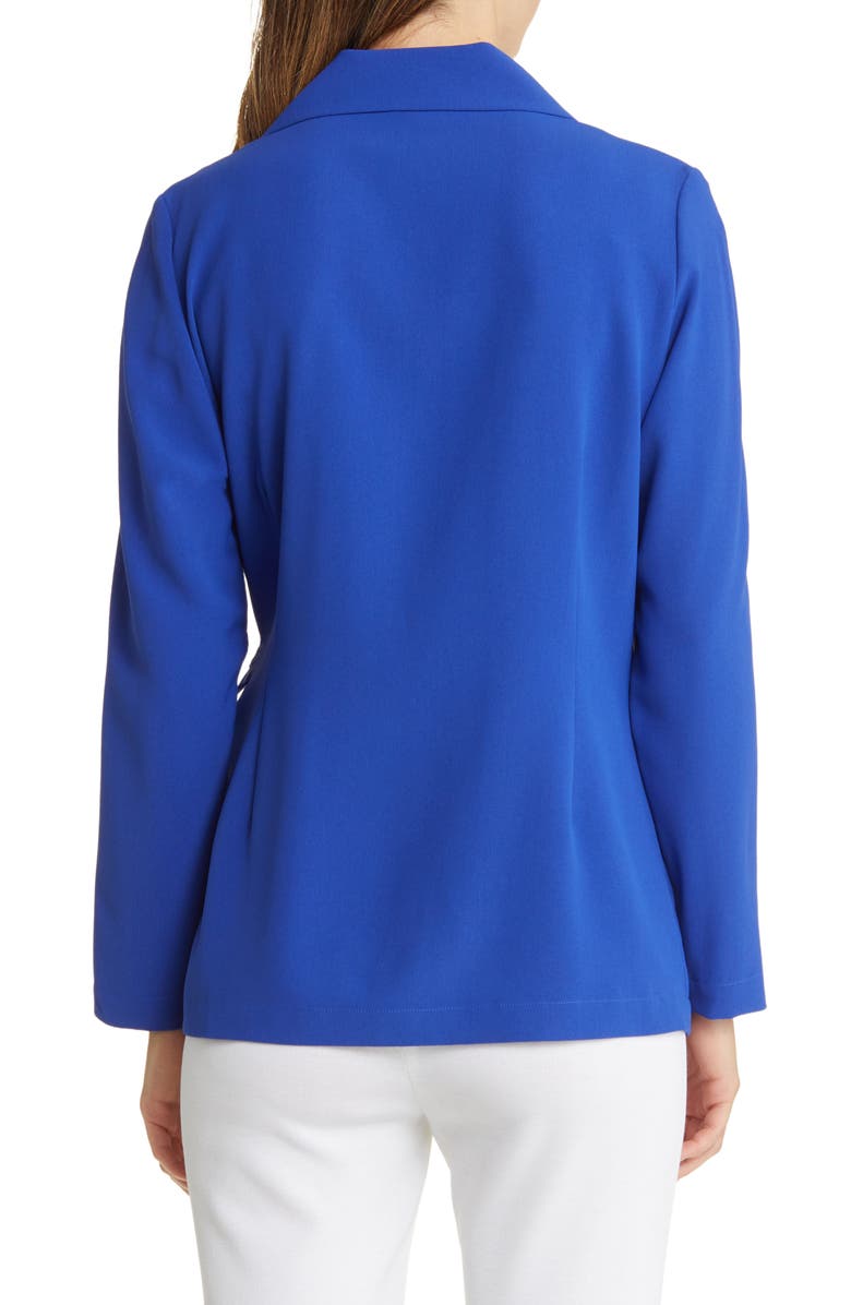 Misook Side Tie Blazer, Alternate, color, Satin Sky