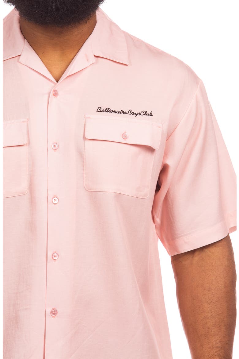 BB Tip Top Logo Appliqué Camp Shirt, Alternate, color, STRAWBERRY CREAM