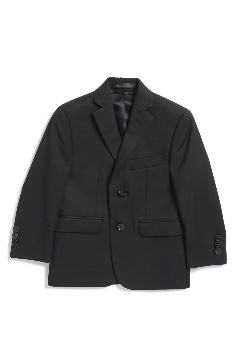 Ralph Lauren Kids' Classic Black Solid Twill Blazer, Main, color,