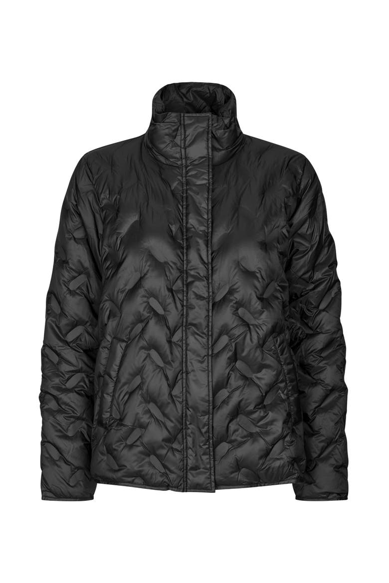 Quilted Puffer Coat, Alternate, color, Black