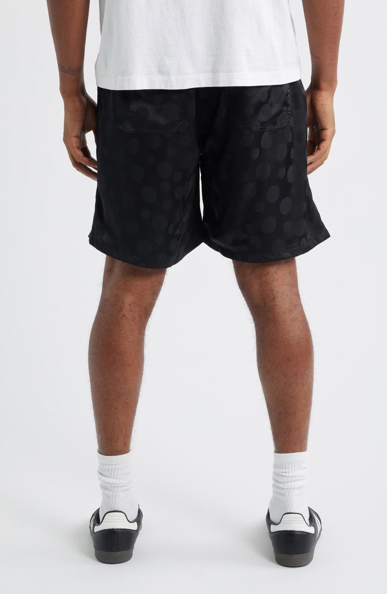 HONOR THE GIFT Polka Dot Drawstring Shorts, Alternate, color, Black