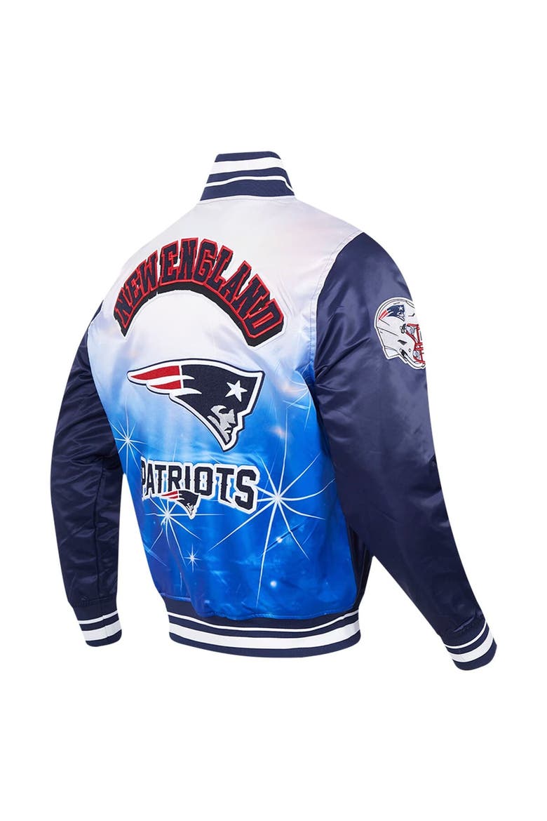 Men's Pro Standard Navy New England Patriots Sublimated Satin Full-Snap Jacket, Alternate, color, Navy