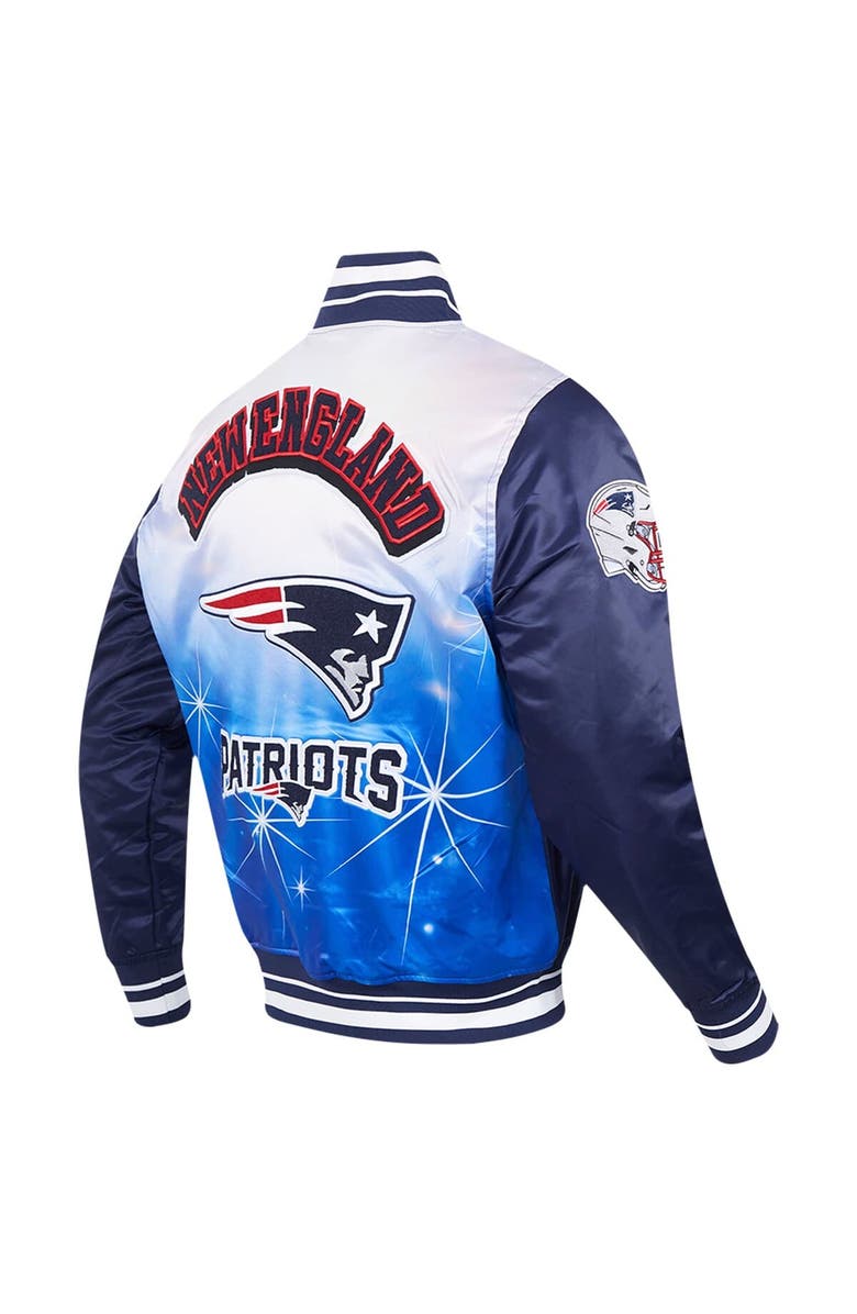 PRO STANDARD Men's Pro Standard Navy New England Patriots Sublimated Satin Full-Snap Jacket, Alternate, color, Navy