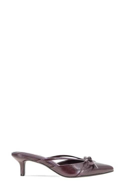 Bcbg Deen Pointed Toe Kitten Heel Mule In Burgundy