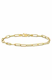 DELMAR Polished Paperclip Chain Bracelet