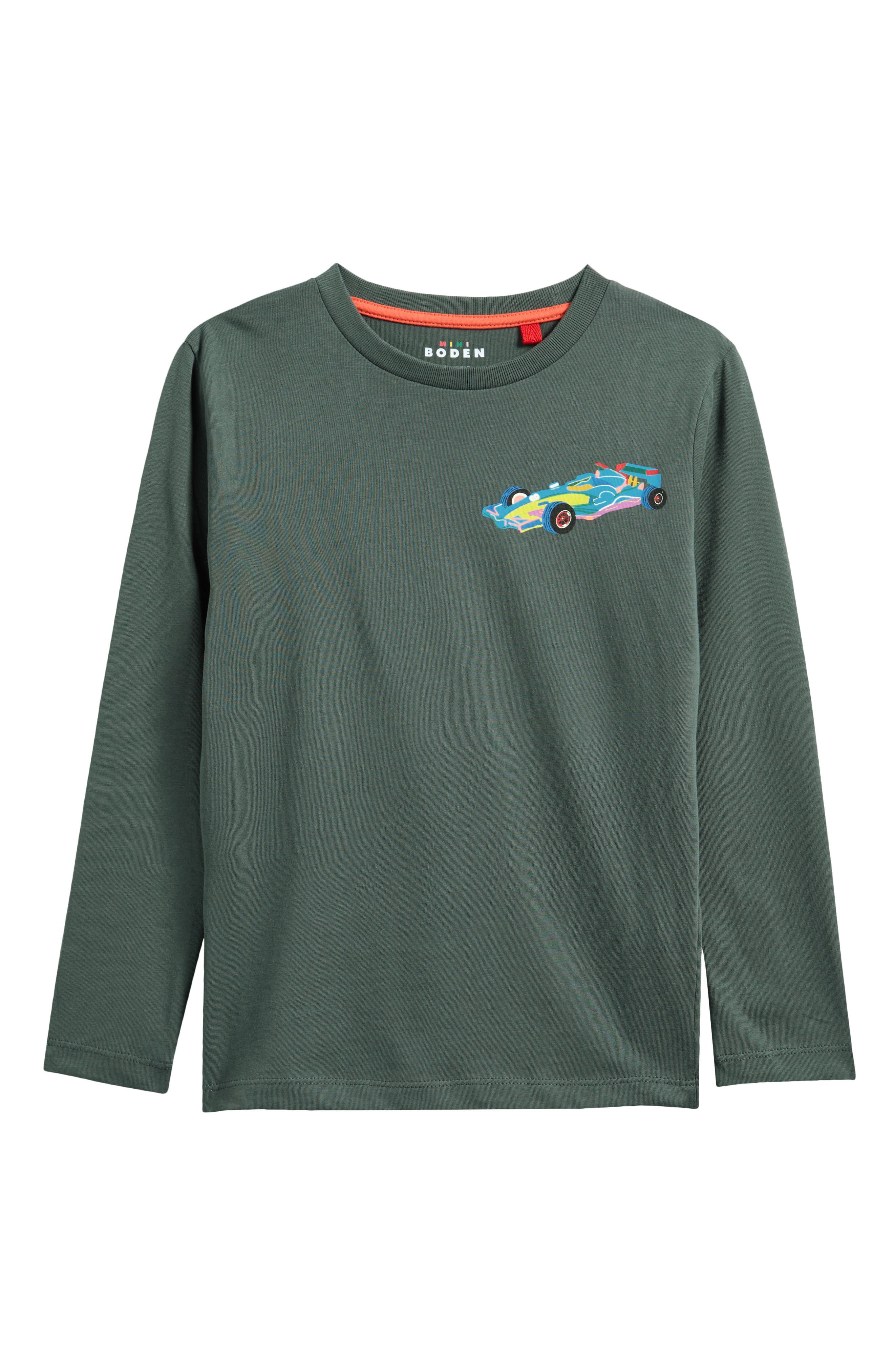 Mini Boden Kids' Car Kit Long Sleeve Cotton Graphic T-Shirt | Nordstrom