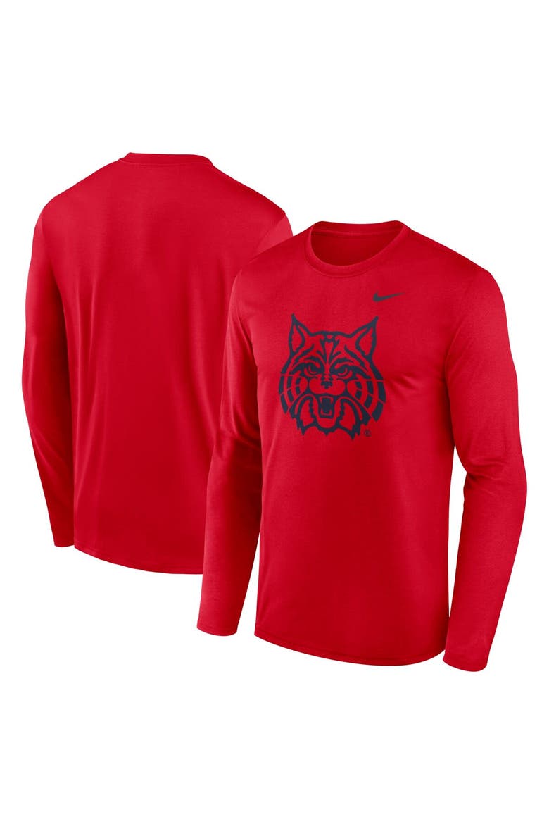 Men's Nike Red Arizona Wildcats Primetime Alternate Logo Legend Performance Long Sleeve T-Shirt, Main, color, Red