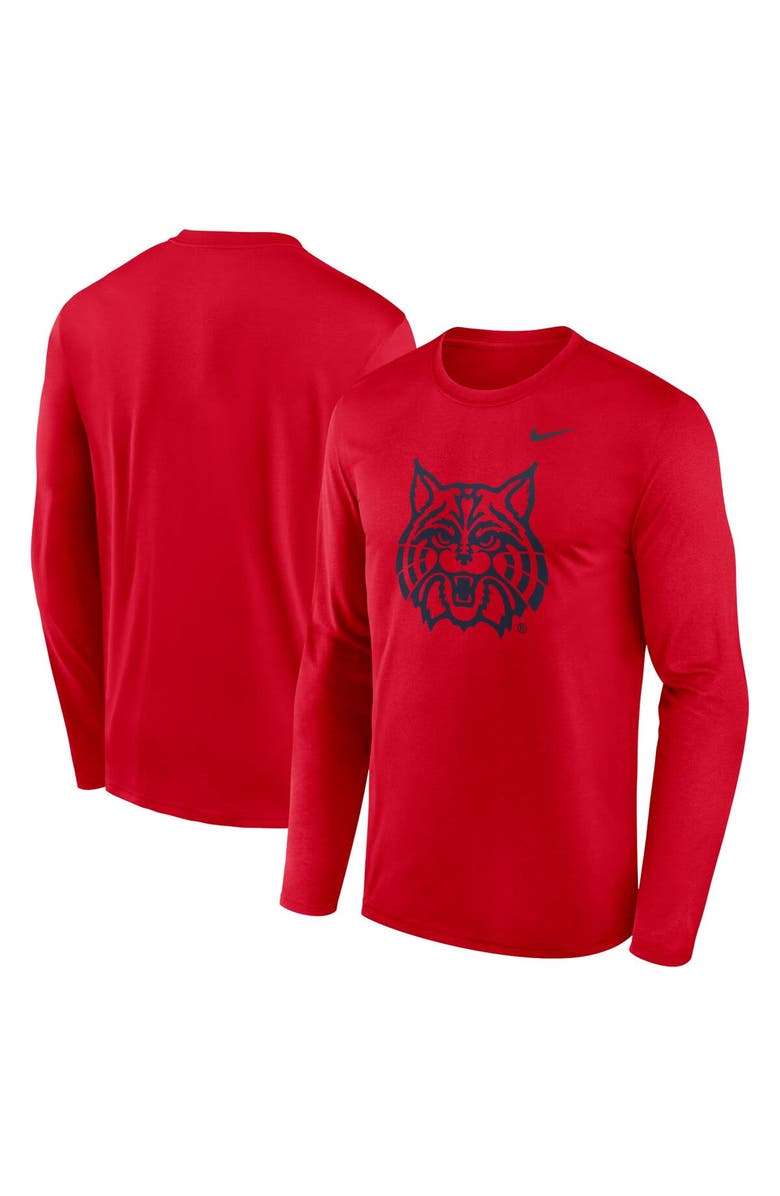 Nike Men's Nike Red Arizona Wildcats Primetime Alternate Logo Legend Performance Long Sleeve T-Shirt, Main, color, Red