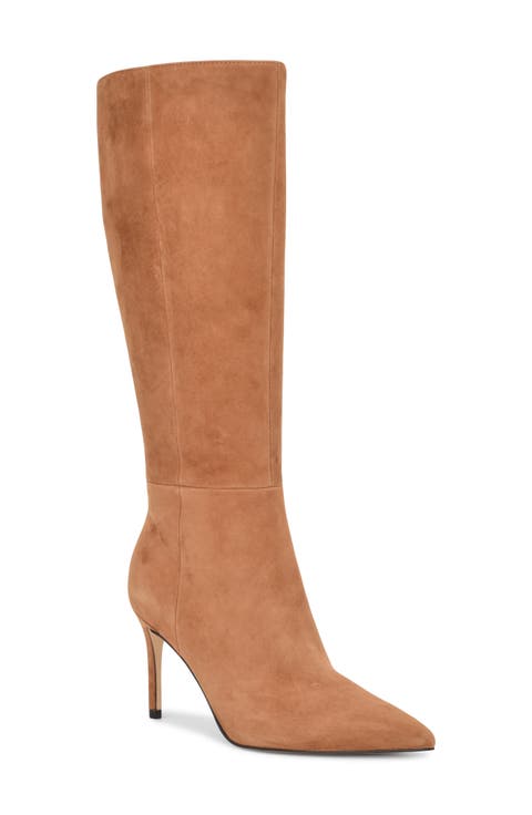 Cook Pointed Toe Knee High Boot (Women) (Regular & Wide Calf)
