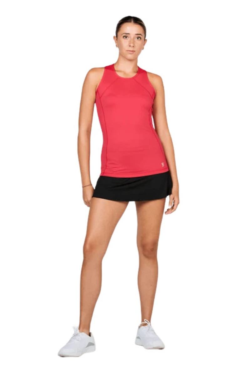 UV Colors Womens Tennis Tank Top, Alternate, color, Berry Red