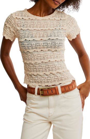 Angelina Mixed Lace Top