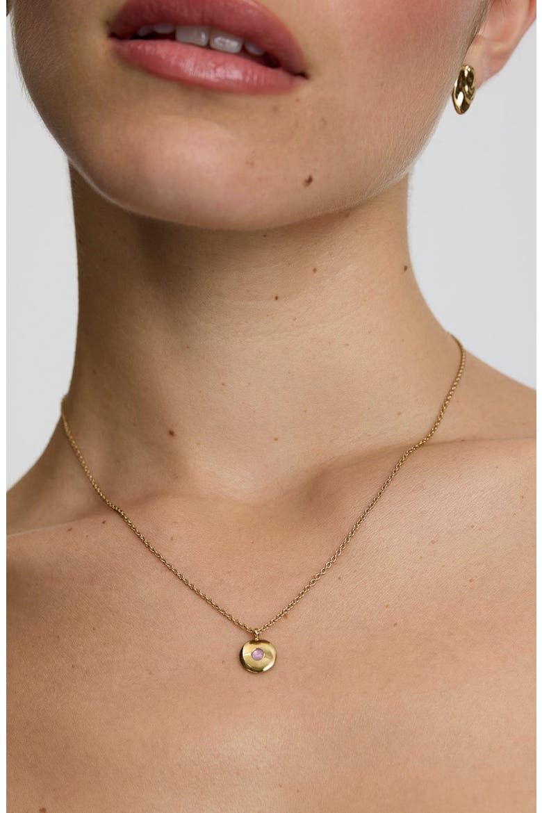 Birthstone Pendant Necklace, Alternate, color, GOLD - OCTOBER