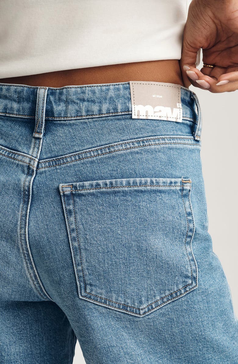 Mavi Jeans Heidi High Waist Mid Thigh Denim Shorts, Alternate, color, 