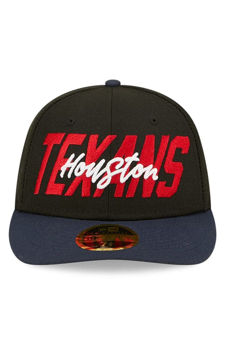 New Era Men's New Era Black/Navy Houston Texans 2022 NFL Draft Low Profile 59FIFTY Fitted Hat, Alternate, color,