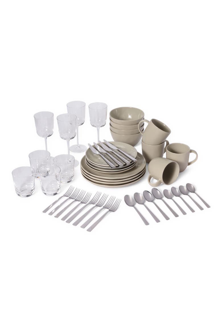 The Full Way 44-Piece Set, Main, color, SAND SOLIDS