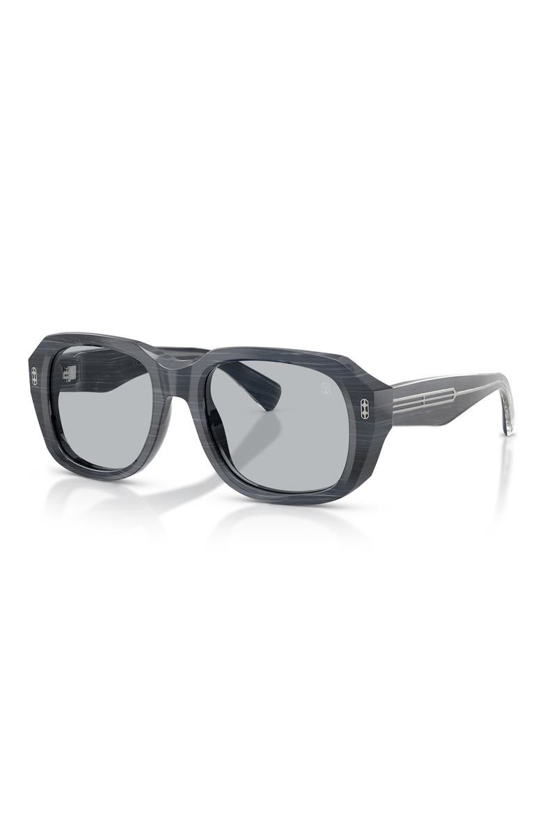 Demetra 53mm Square Sunglasses, Alternate, color, BLACK / BLUE
