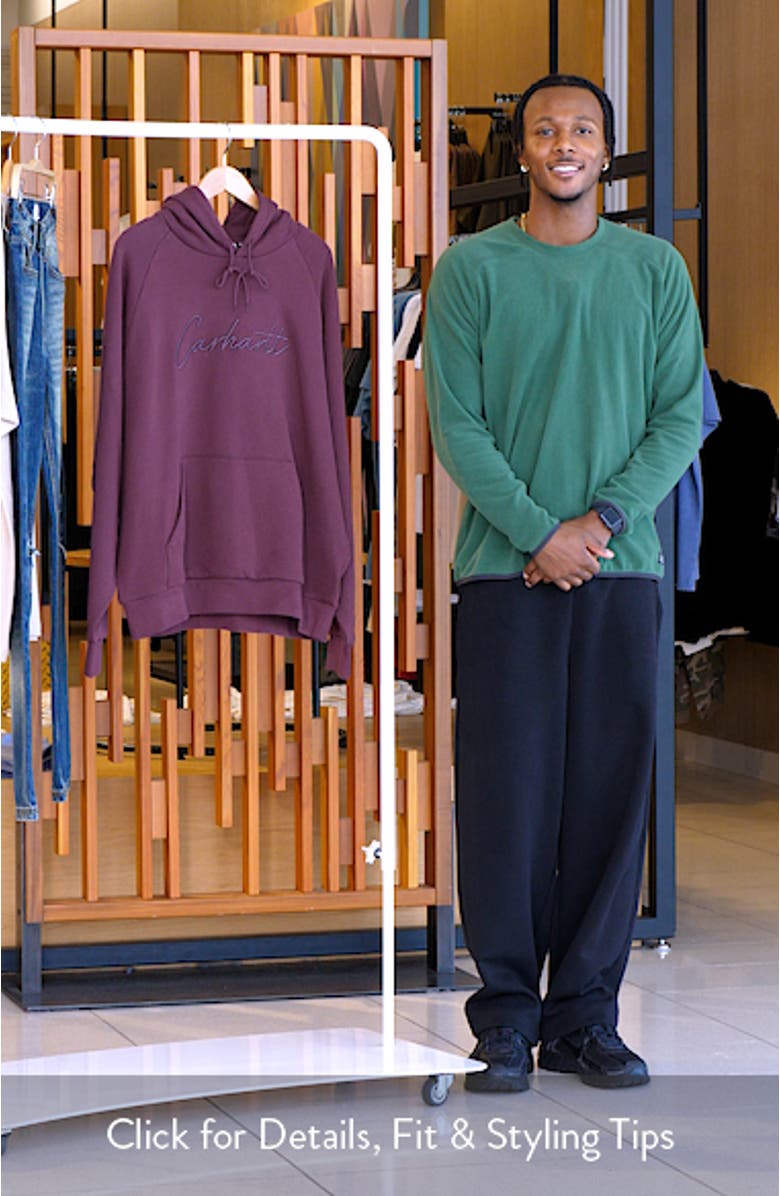 Ray Embroidered Logo Cotton Hoodie, sales video thumbnail