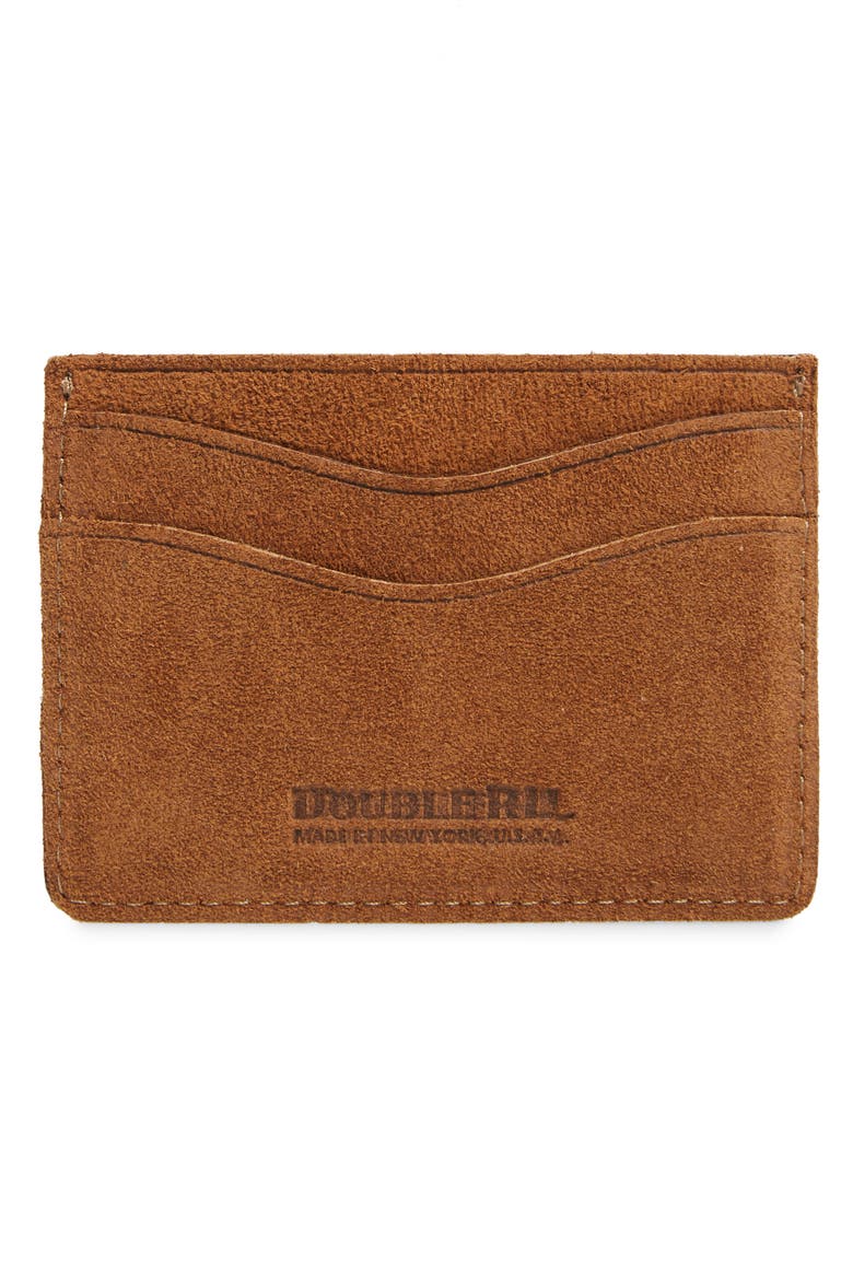 RRL Suede Cardholder, Alternate, color, LIGHT JAVA
