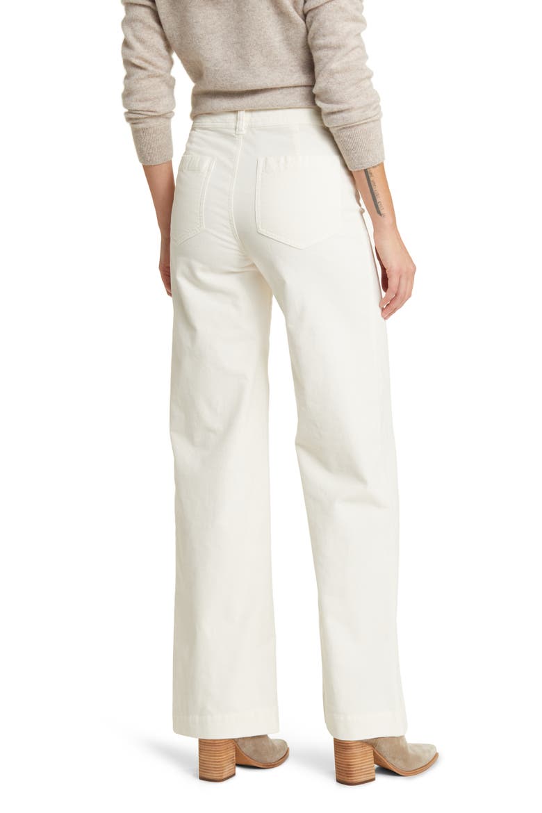 Corduroy Wide Leg Pants, Alternate, color, EGRET