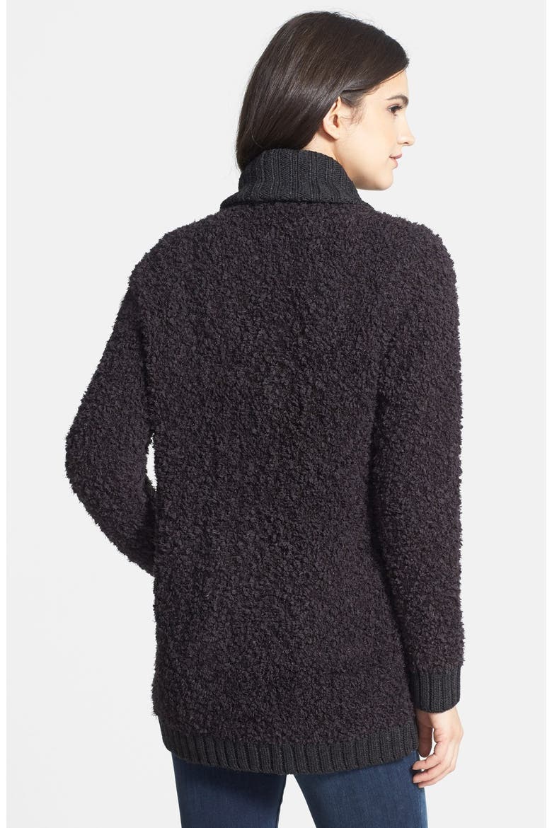 'Poodle' Shawl Collar Cardigan, Alternate, color, HEATHER DARK CHARCOAL