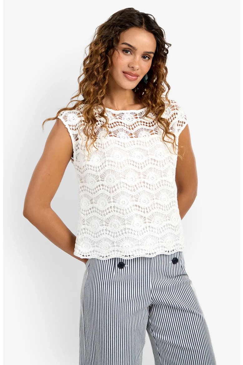 Neptune Lace Top, Alternate, color, Whitewash