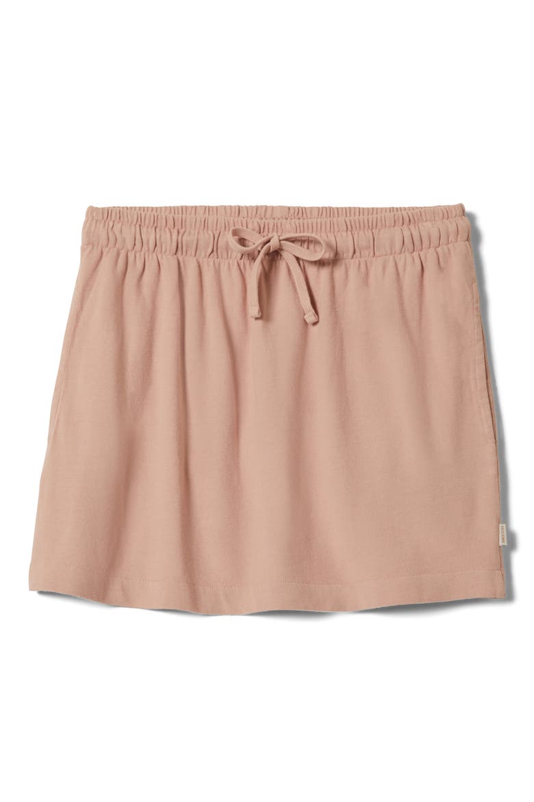 Carefree Organic Cotton Drawstring Miniskirt, Alternate, color, SILVER PINK
