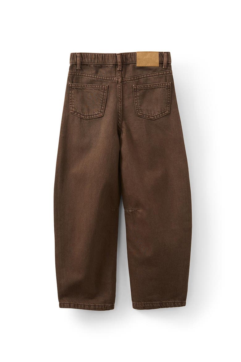 Kid's Unisex Barrel Leg Denim Jean, Alternate, color, Hamilton Brown