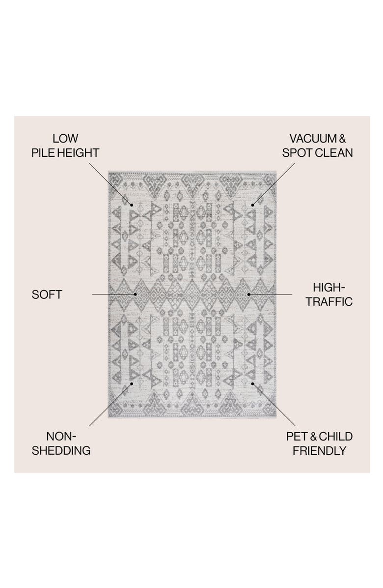 JONATHAN Y Idris Diamond Geometric Area Rug, Alternate, color, Gray/Beige