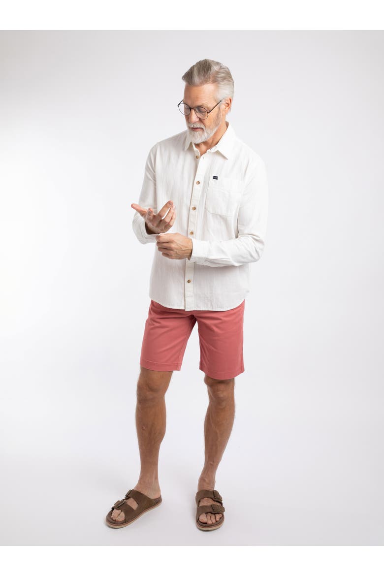 Geoffery Long Sleeve Textured Shirt, Alternate, color, Dusty White