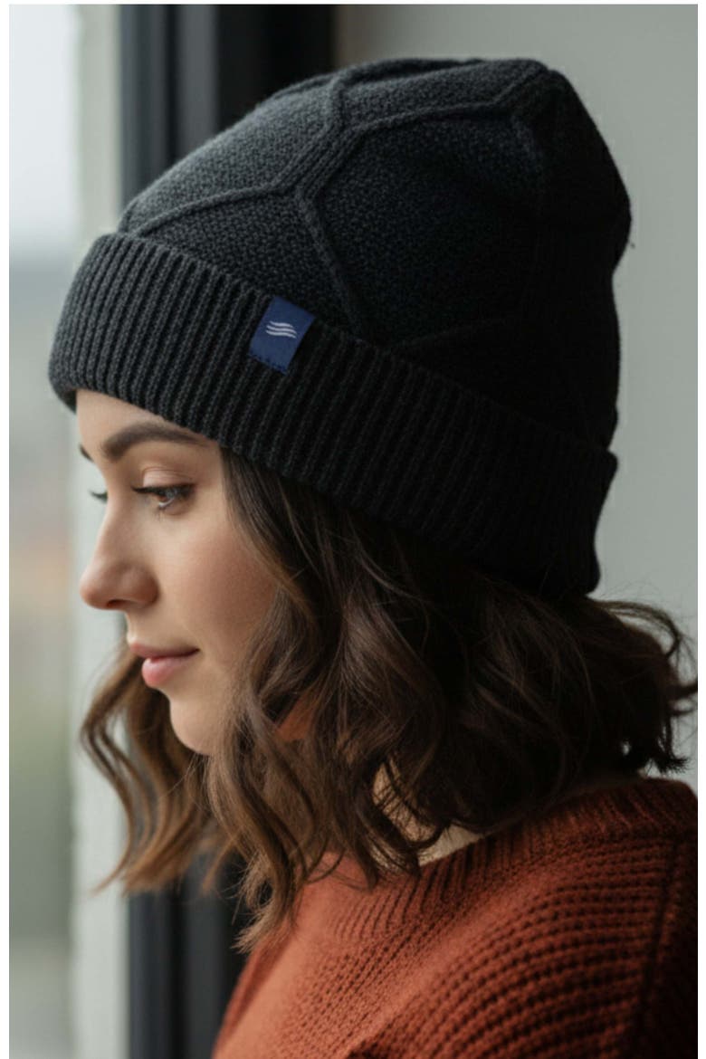 The Softest Ultra cozy Yak Yarn with Diamond Cable Knit Beanie, Alternate, color, Light Heather Grey