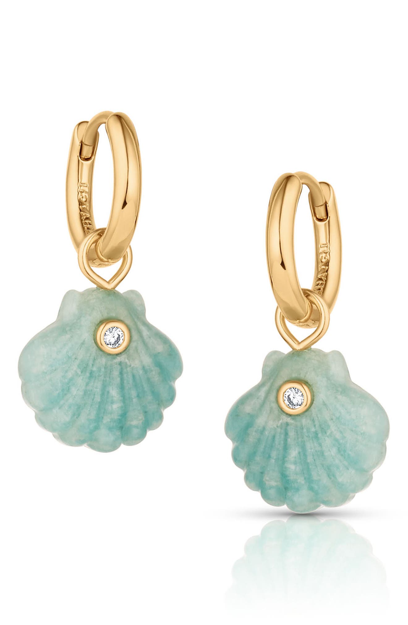 Thatch Coquille Drop Earrings In Amazonite