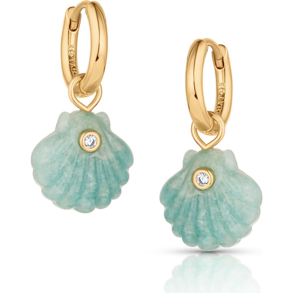 Thatch Coquille Drop Earrings In Amazonite