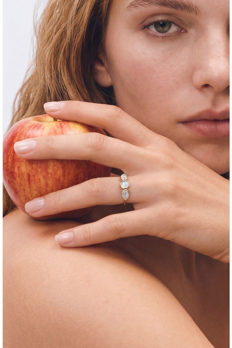 Trio Moonstone Ring, Alternate, color, WHITE/ GOLD