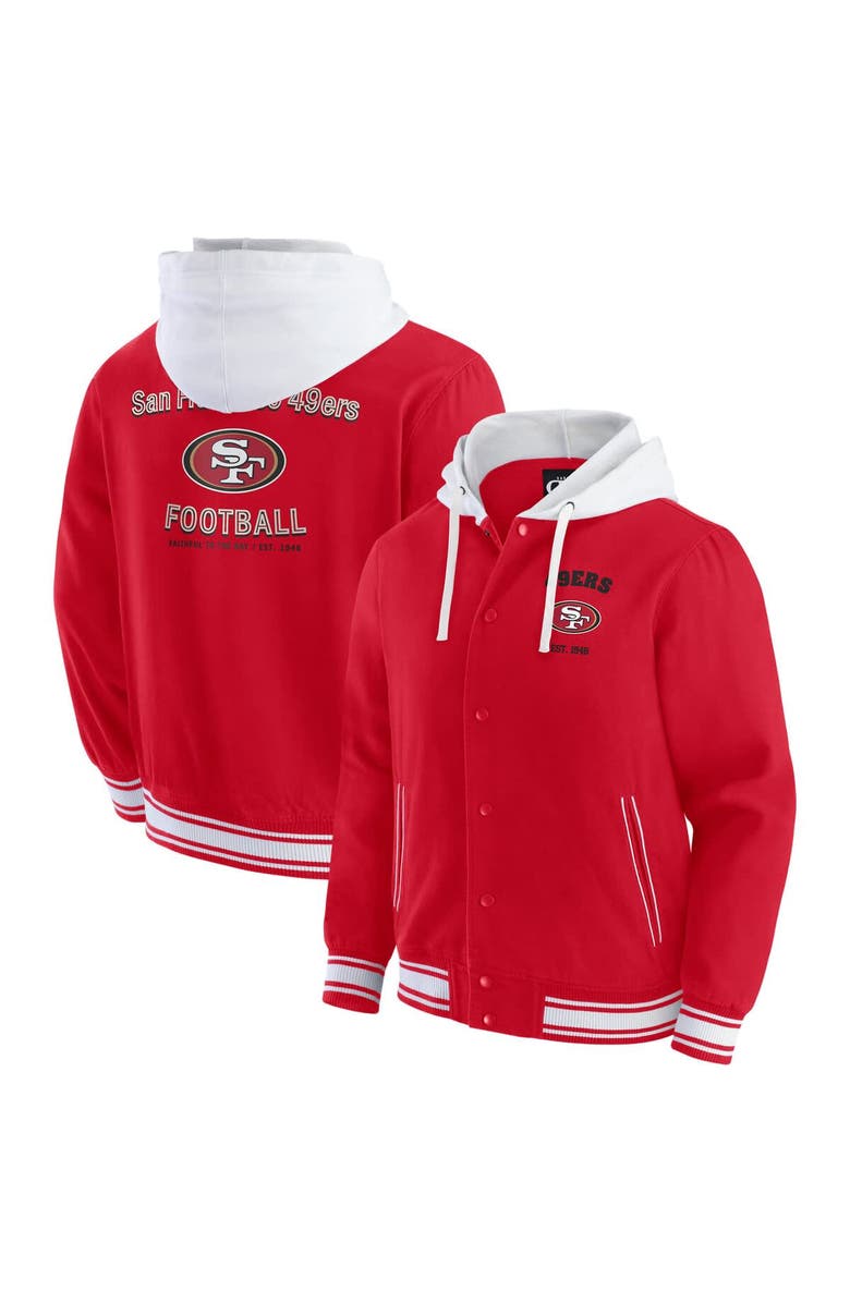 Darius Rucker Collection by Fanatics Men's Darius Rucker Collection by Fanatics Scarlet San Francisco 49ers Full-Snap Hoodie Jacket, Alternate, color, Scarlet