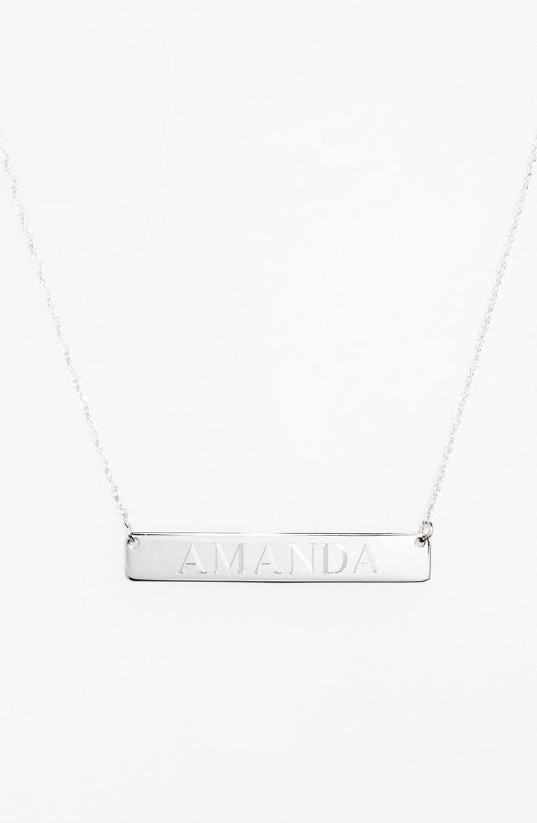 Jane Basch Designs Personalized Bar Pendant Necklace, Alternate, color, 