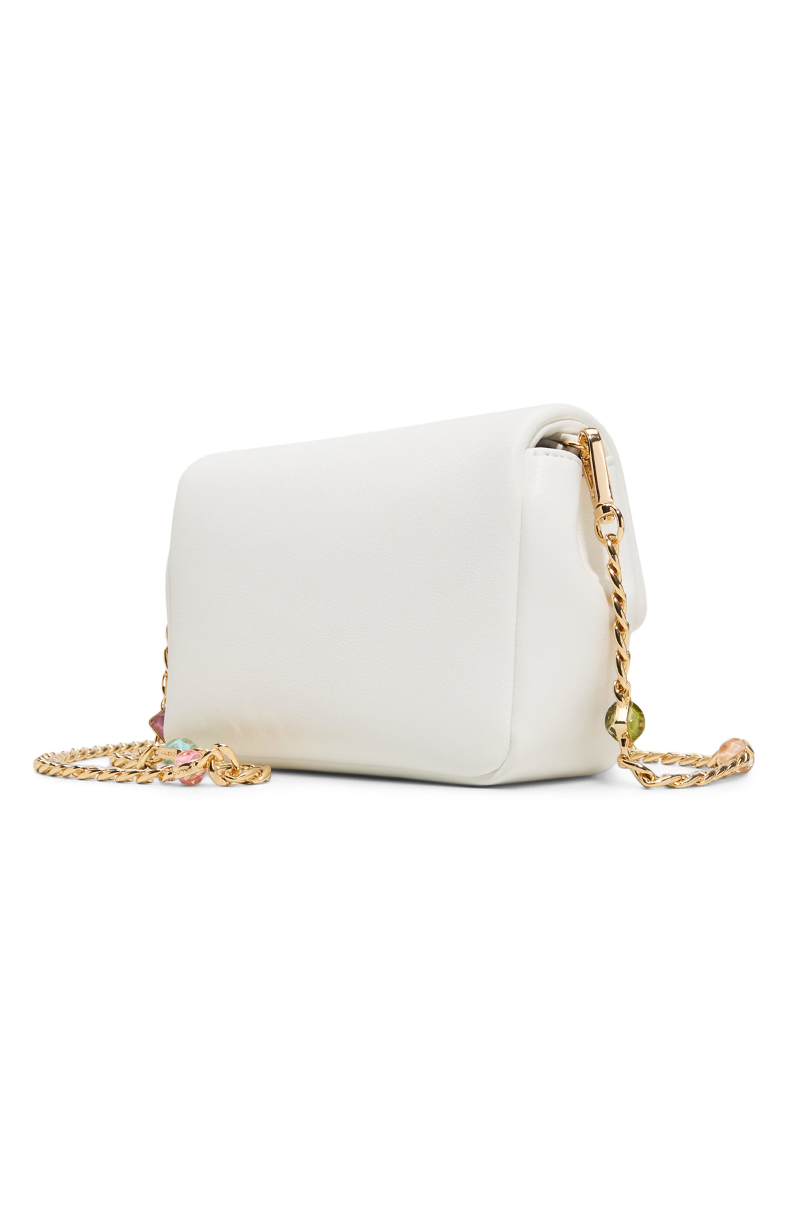 ALDO Bbellagemmx Faux Leather Crossbody Bag, Alternate, color, Other White