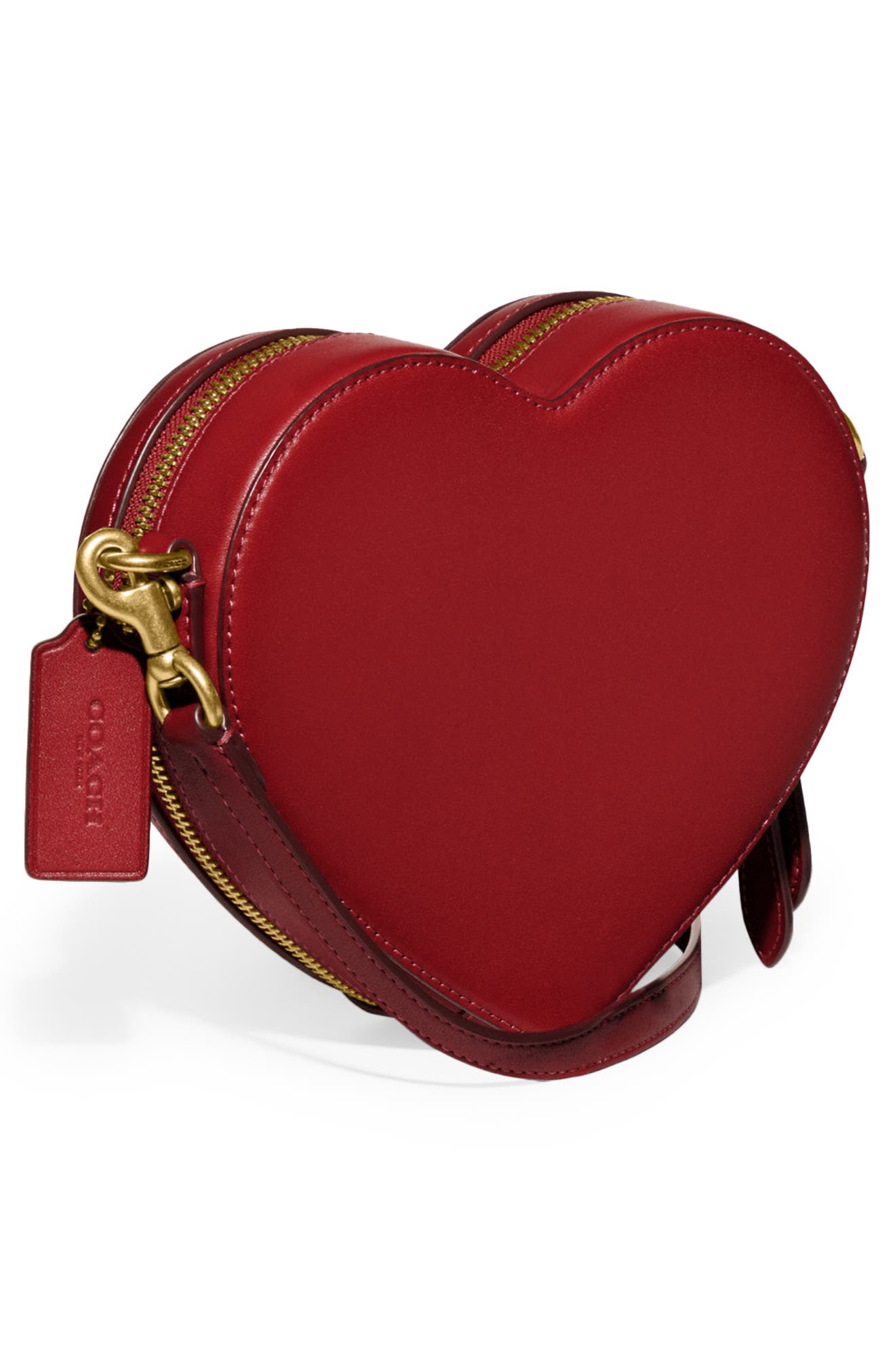 COACH Glove Tanned Leather Heart Crossbody Bag, Alternate, color, 