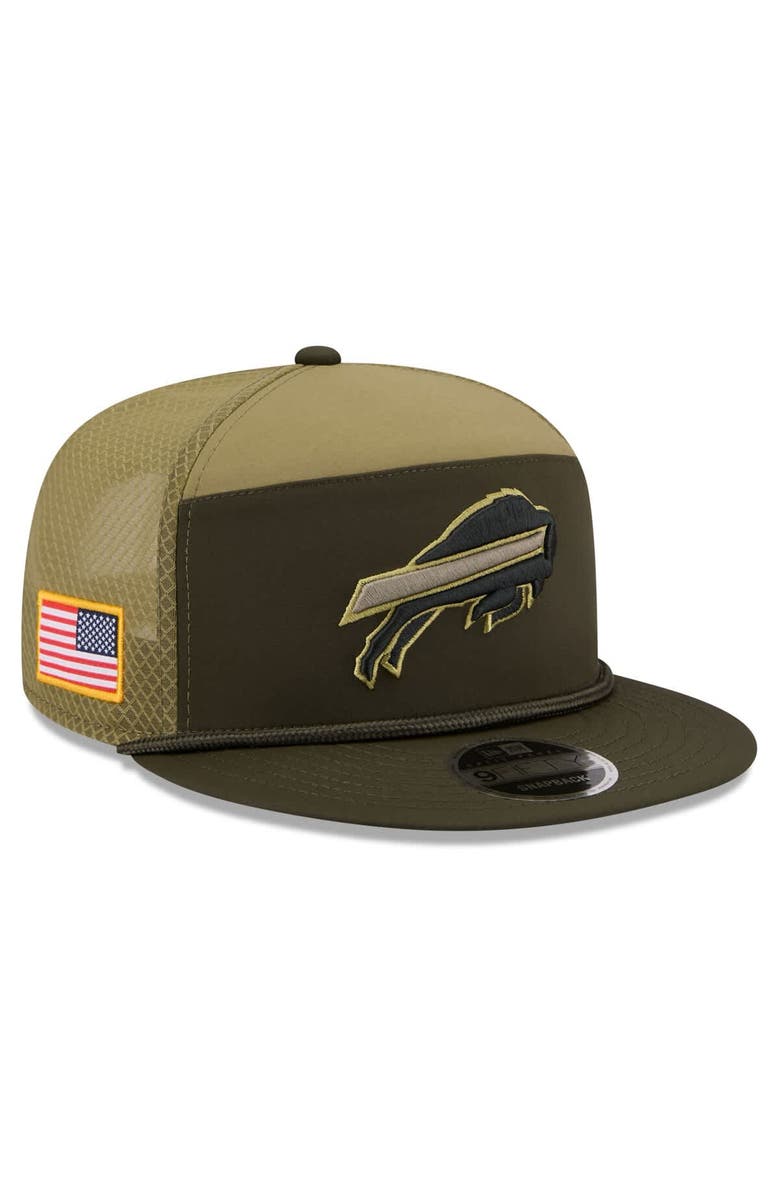 New Era Men's New Era Dark Green Buffalo Bills 2025 Salute to Service Split Panel 9FIFTY Snapback Hat, Main, color,