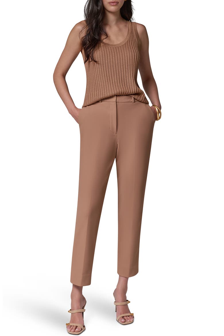 Flat Front Ankle Pants, Alternate, color, CAMEL