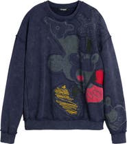 Desigual Mickey Mouse Appliqué Sweatshirt
