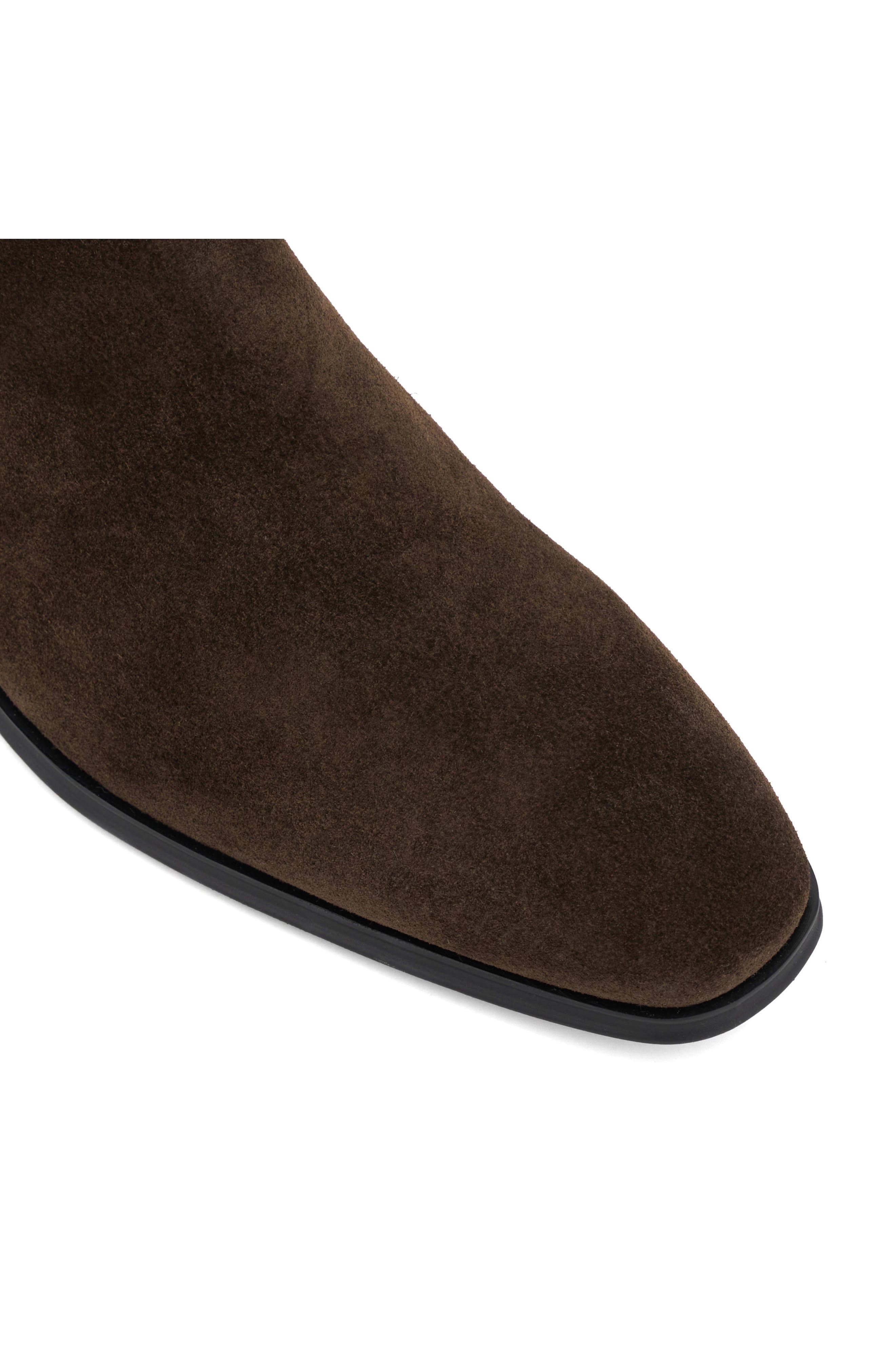 Dune London Mandatory Chelsea Boot, Alternate, color, Dark Brown
