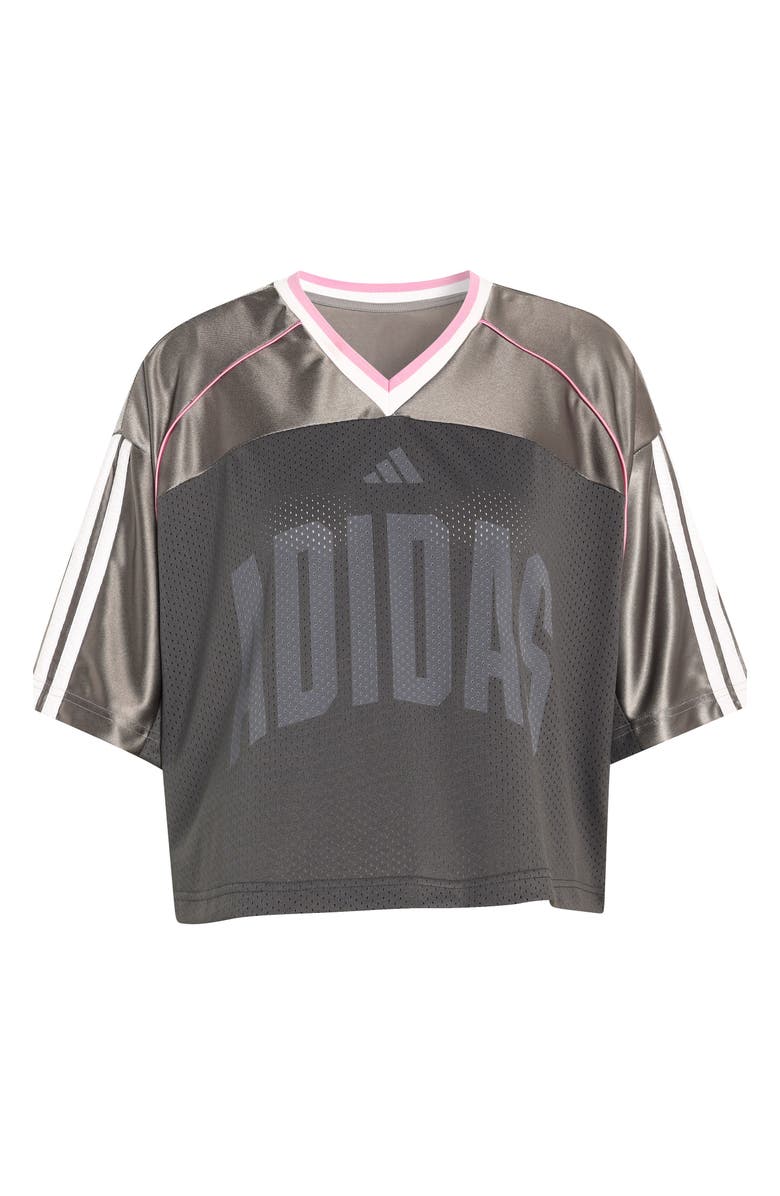 adidas Stadium Graphic Mesh T-Shirt, Alternate, color, Grey Six/ St Tropic Bloom