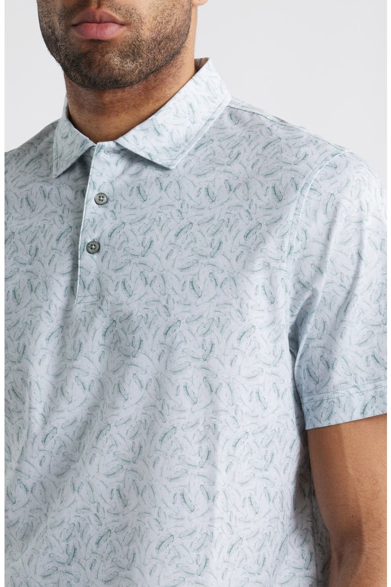 Victor OoohCotton® Feather Print Polo, Alternate, color, MINT