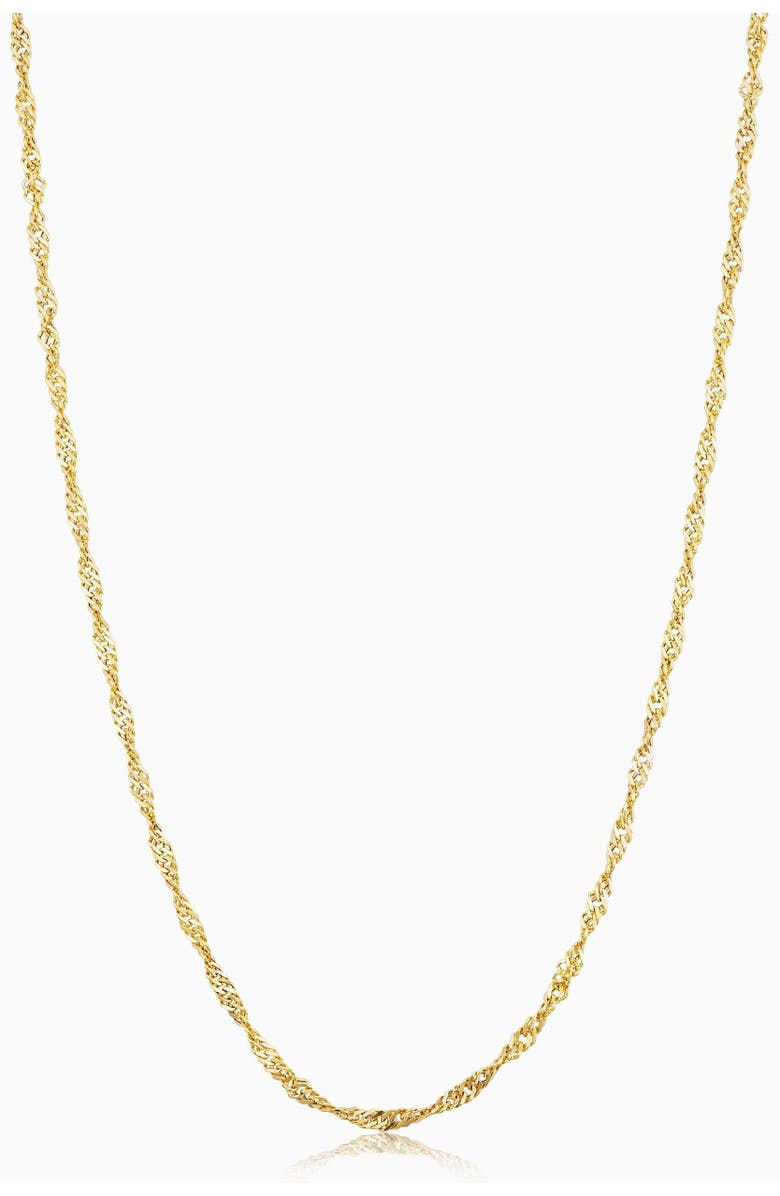 Oradina 10K Gold Bold Spirah Chain Necklace, Main, color, Yellow Gold