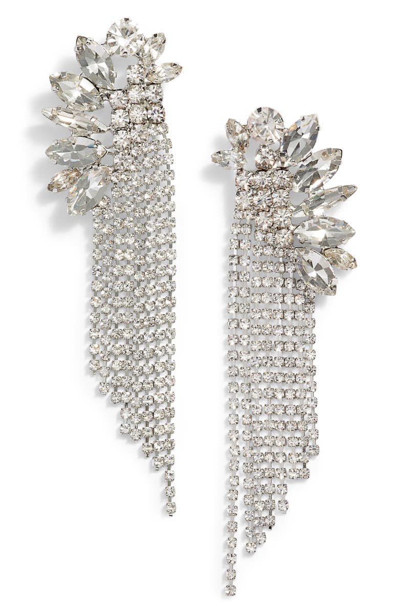 CRISTABELLE Crystal Fringe Earrings, Main, color,