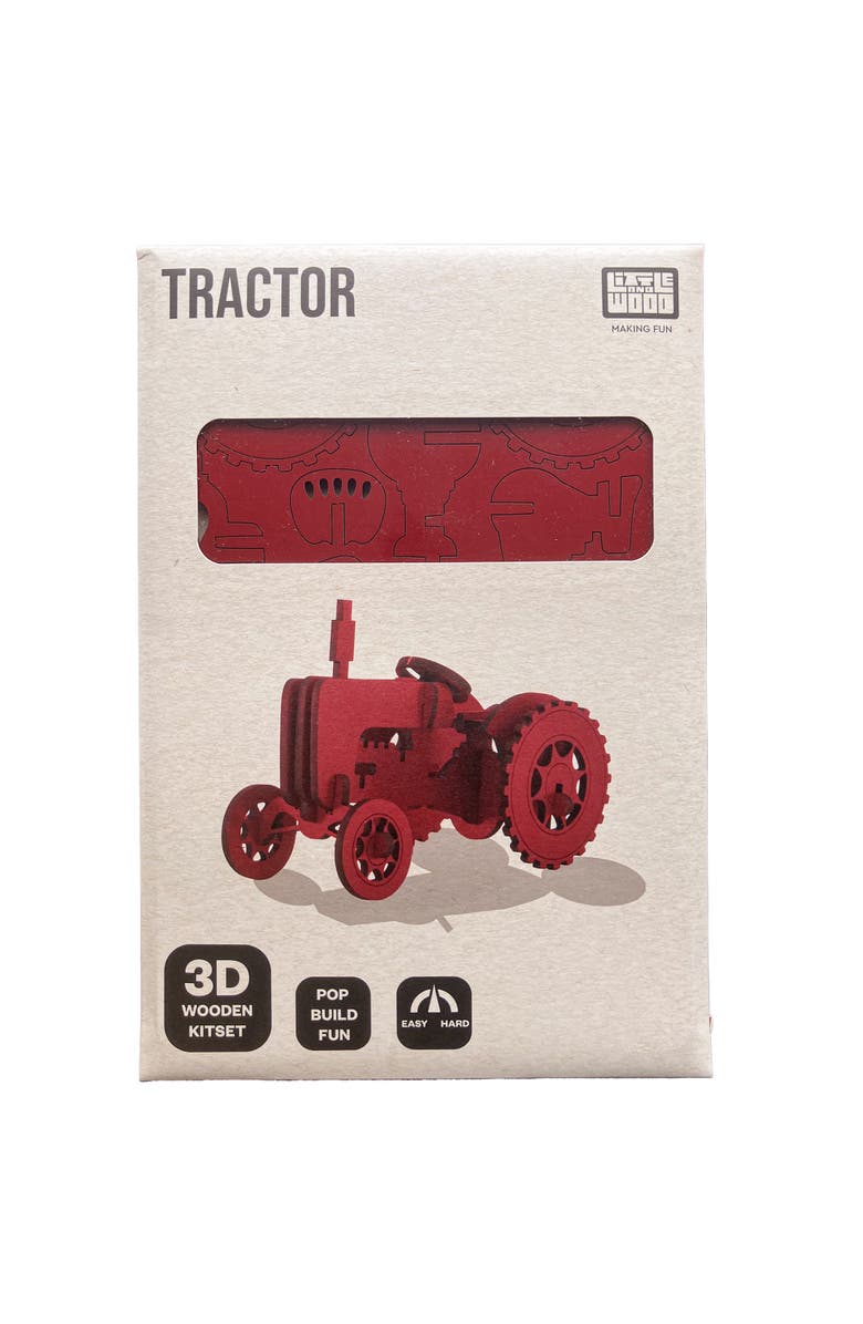 Little & Wood Woodlet Tractor, 3D Wooden Kit Set, Age 6+, Alternate, color, Multicolored