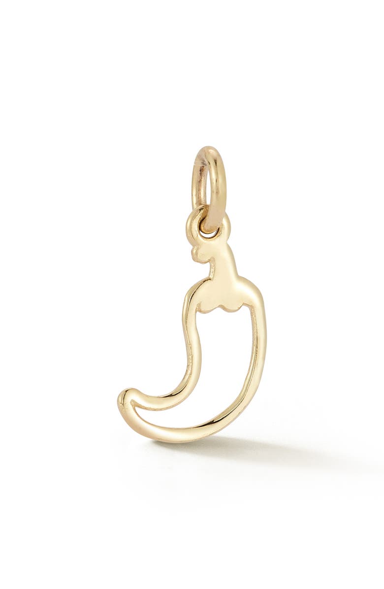 Ember Fine Jewelry 14K Gold Chili Pepper Charm, Main, color, Gold