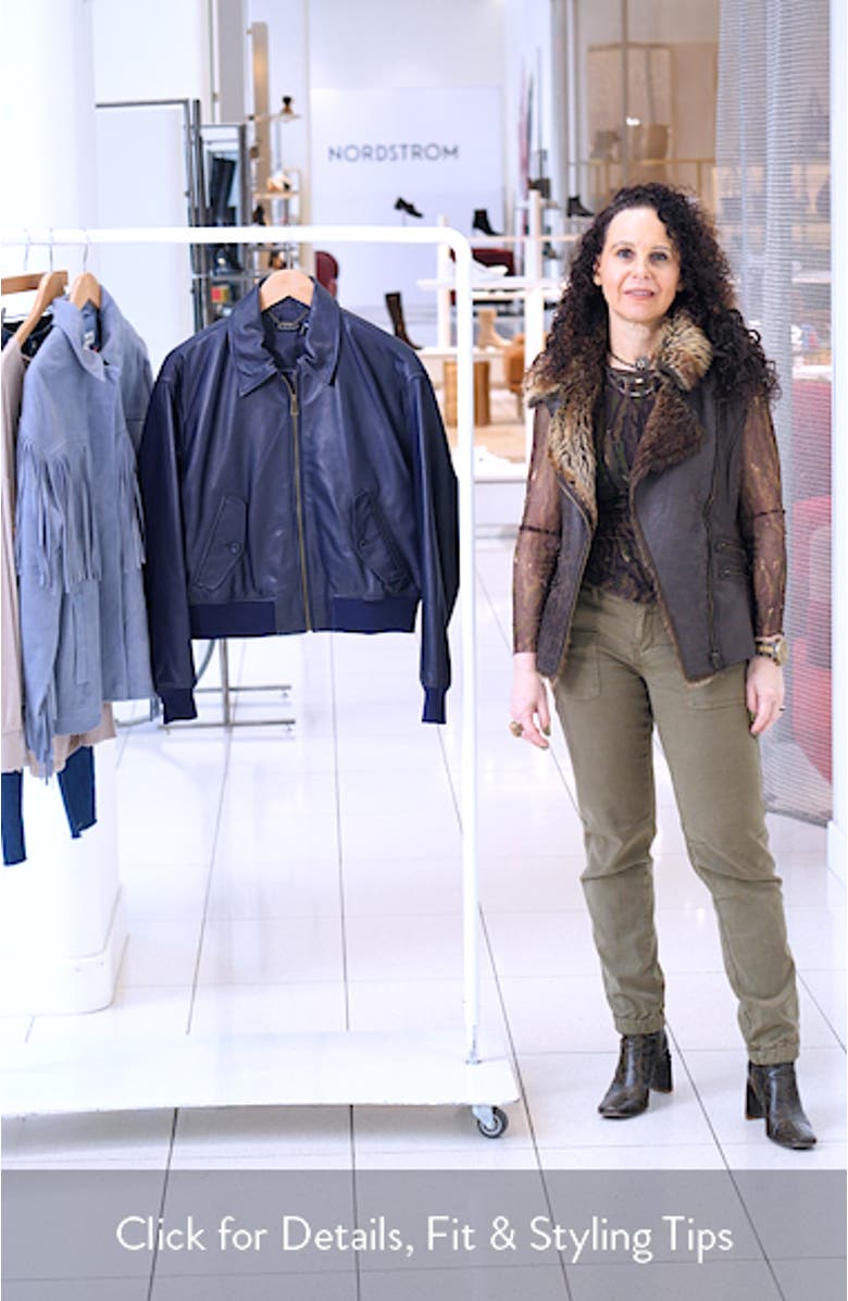 Modern Leather Bomber Jacket, sales video thumbnail